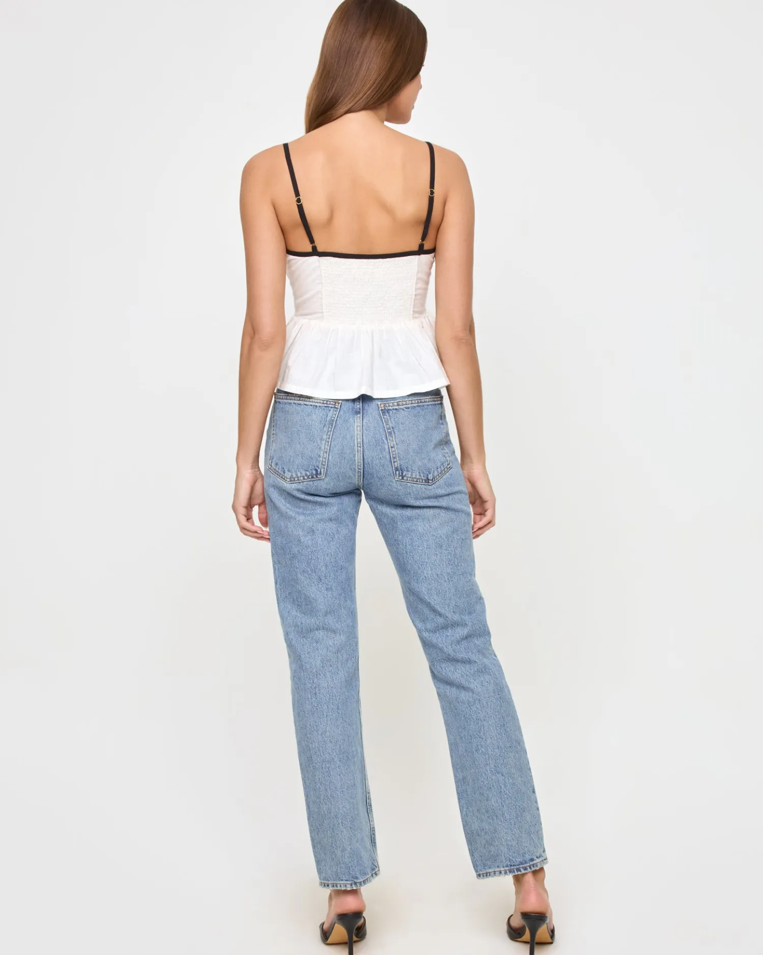 Discount Agnes Top - Cream-Black Tops