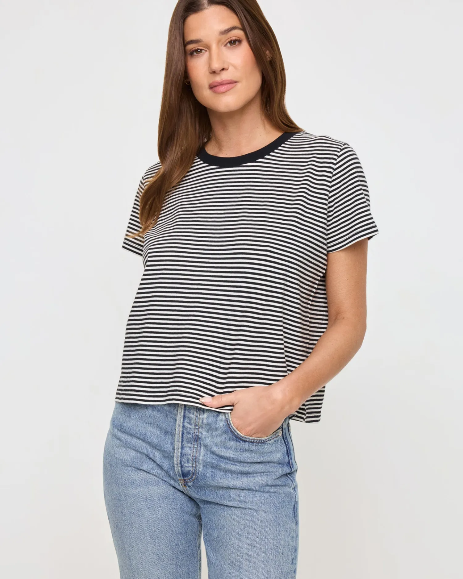 Clearance All Day Top - Black-Cream Basics|Tops
