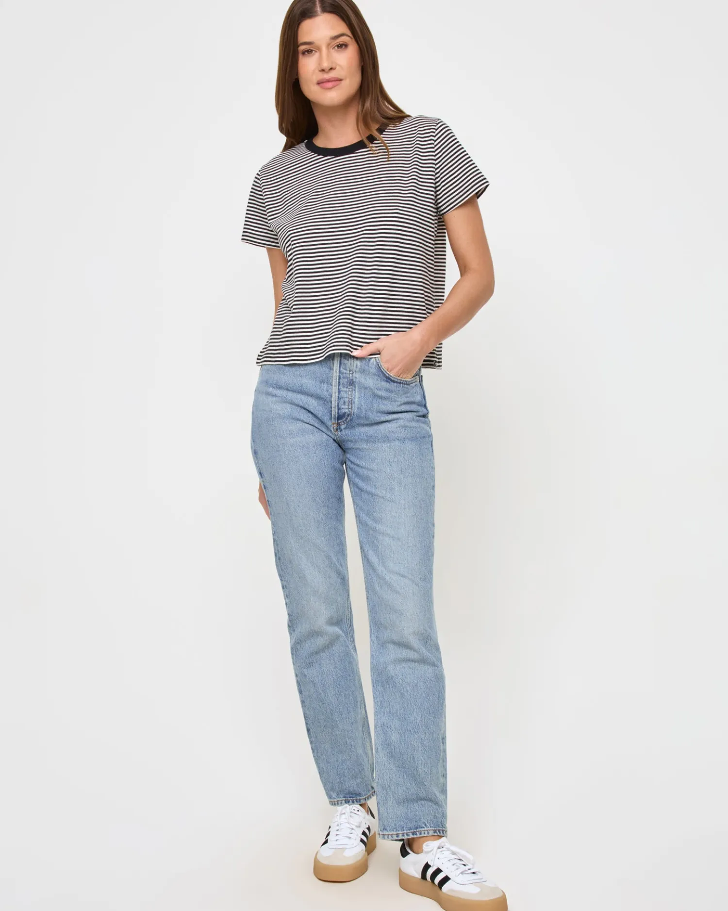 Clearance All Day Top - Black-Cream Basics|Tops