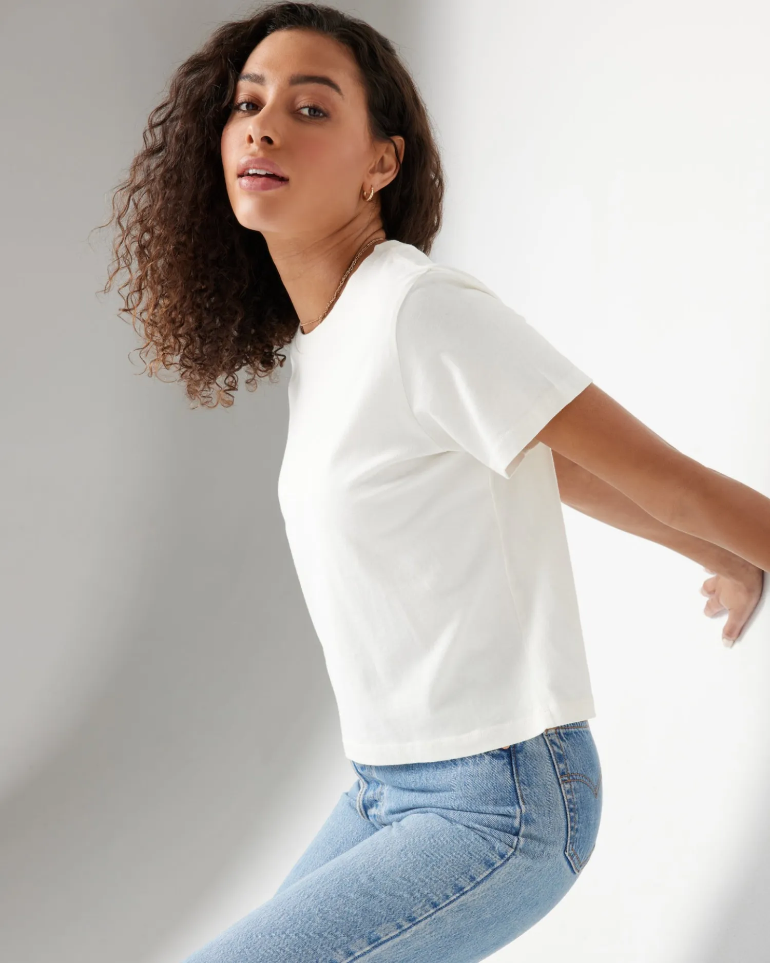 Sale All Day Top - Cream Tops|Basics