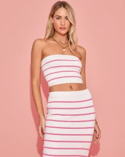 Sale Amalfi Tube Top - Capistrano Stripe Sets|Tops