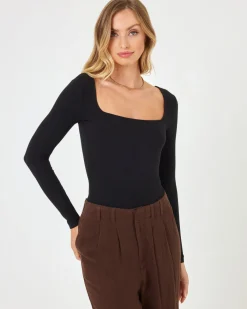 Hot Amore Bodysuit - Black Tops