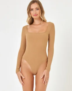 Best Amore Bodysuit - Camel Tops