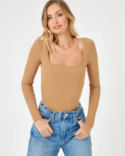 Best Amore Bodysuit - Camel Tops