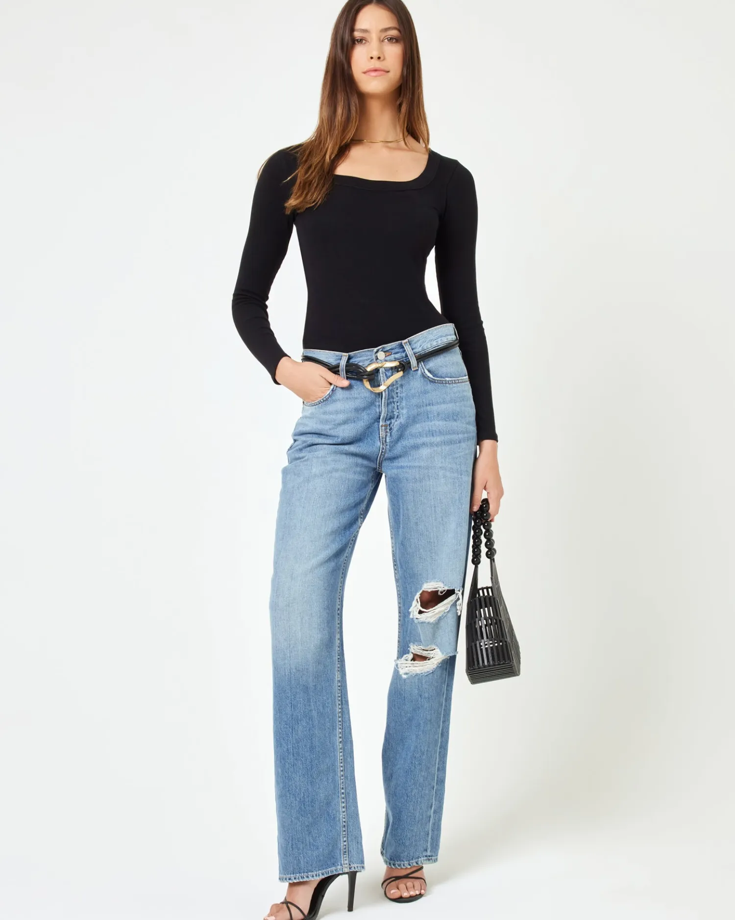 New Ashlyn Long Sleeve - Black Tops|Basics