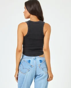 Fashion Ash Tank - Black Basics|Tops