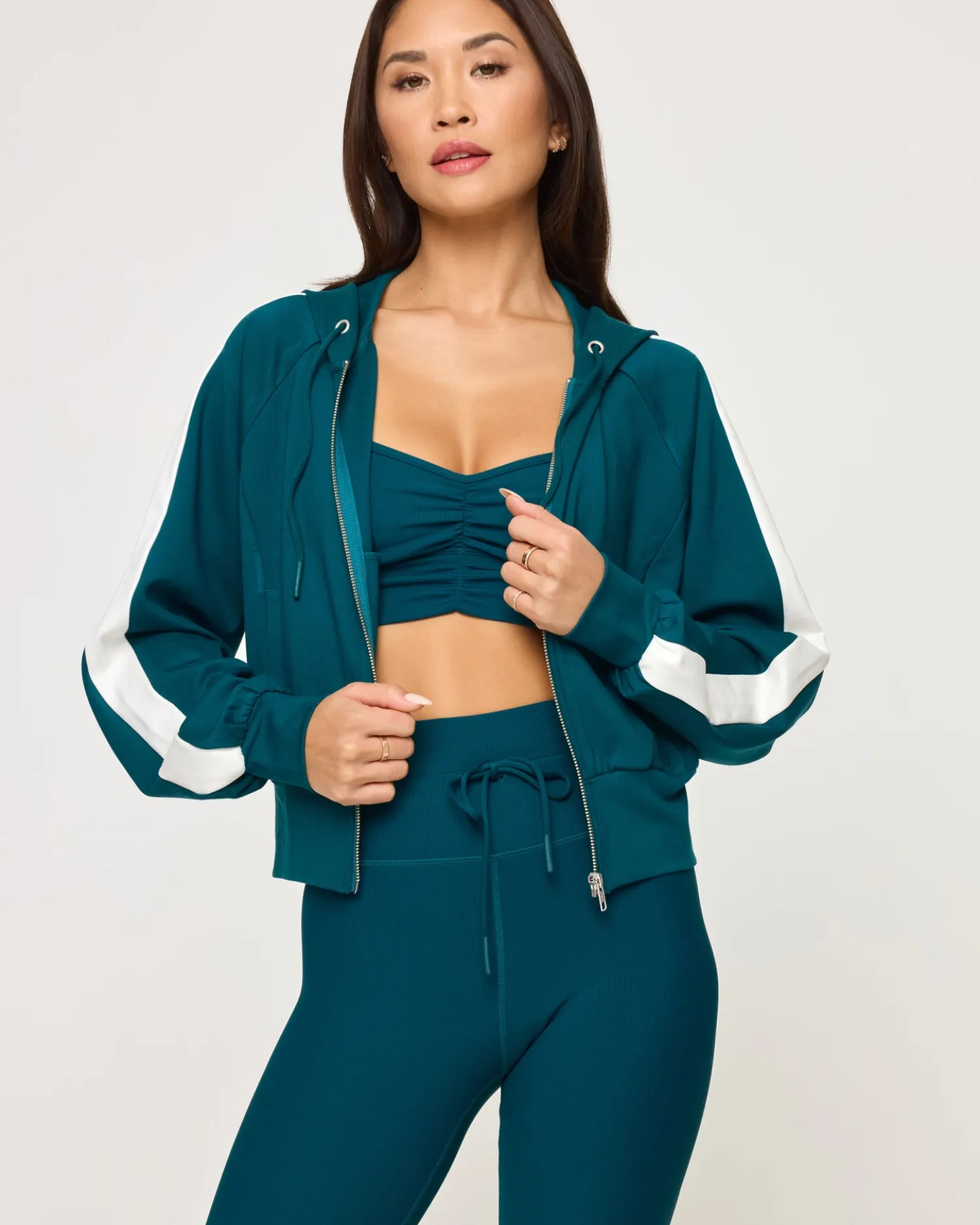 Best Back To Back Jacket - Deep Teal-Cream Jackets|Jackets