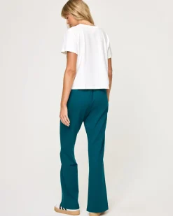 Sale Back To Back Pant - Deep Teal-Cream Bottoms|Bottoms