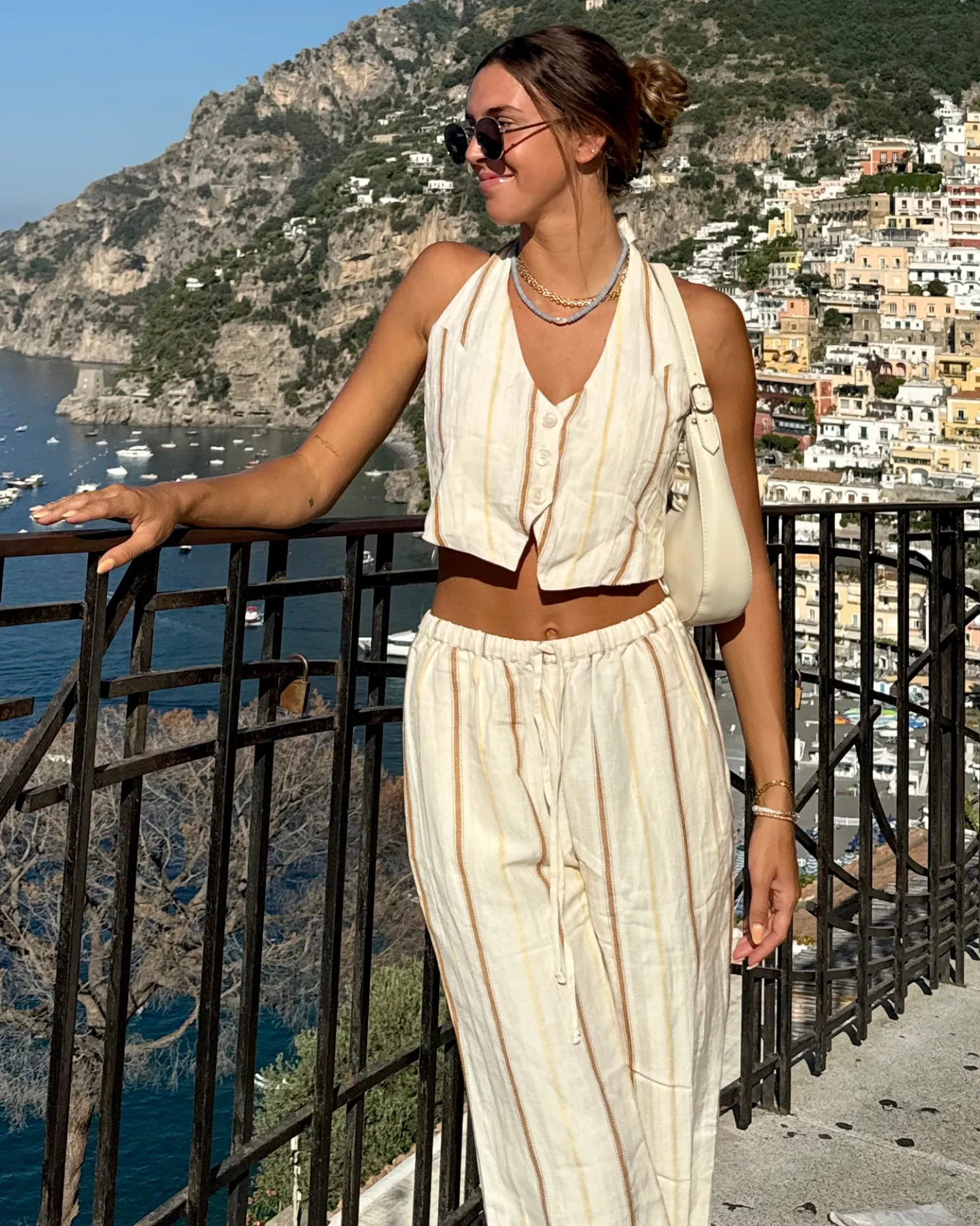 Fashion Beach House Vest - Beach House Stripe Sets|Tops