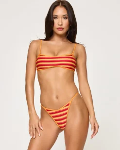 New Bekah Bikini Top - Sunset Stripe Bandeau|Bikini Tops