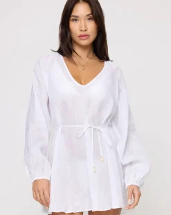 Hot Boat Trip Tunic - White Cover-ups
