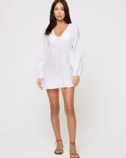 Hot Boat Trip Tunic - White Cover-ups