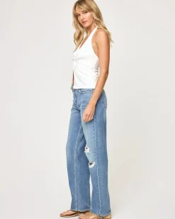 Discount Callie Halter - Cream Tops