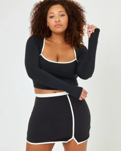 Fashion Campbell Top - Black-Cream Tops & Bras