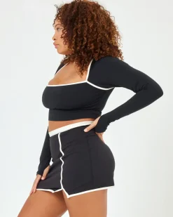 Fashion Campbell Top - Black-Cream Tops & Bras