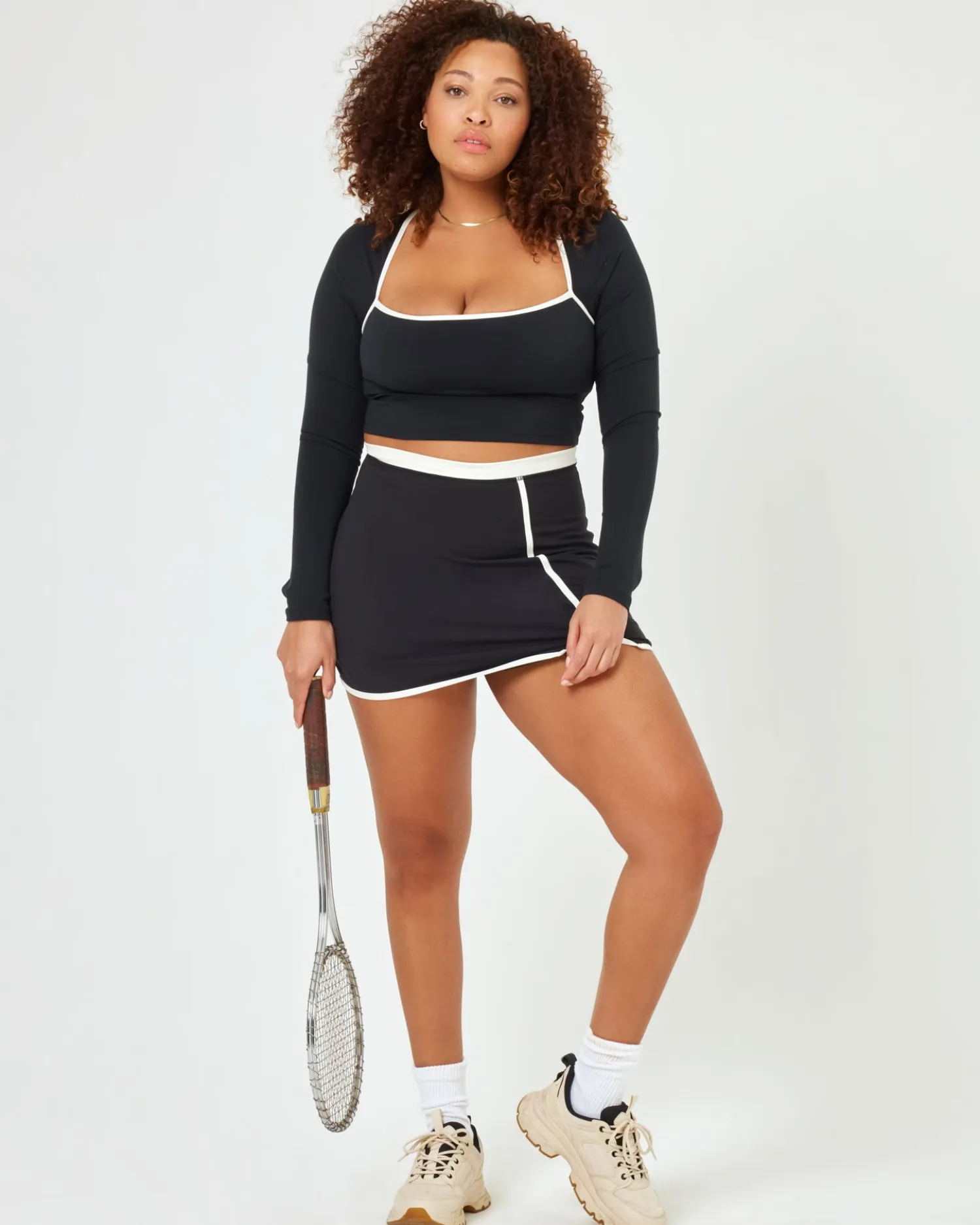 Fashion Campbell Top - Black-Cream Tops & Bras