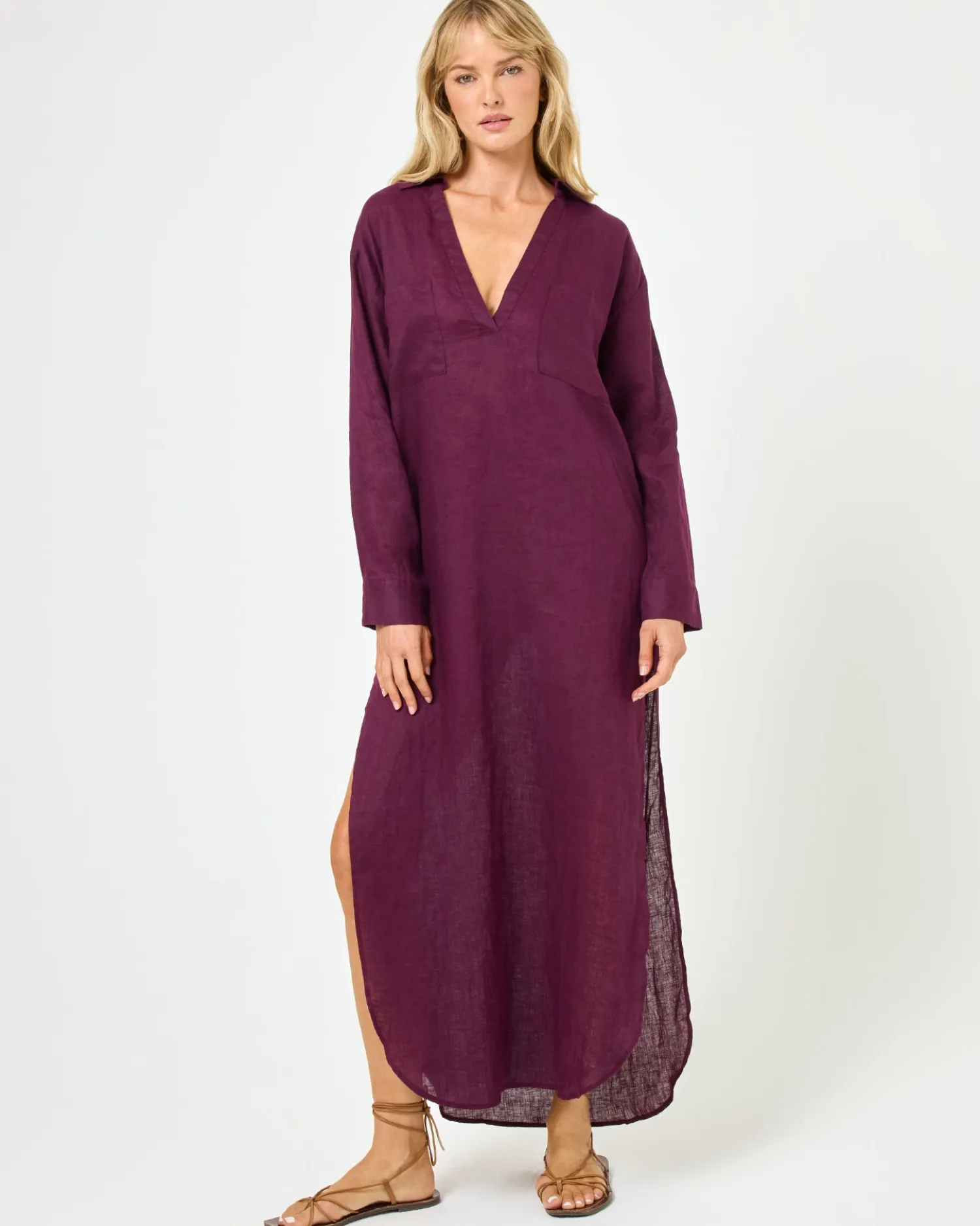 Sale Capistrano Tunic - Merlot Cover-ups