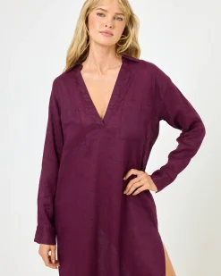 Sale Capistrano Tunic - Merlot Cover-ups