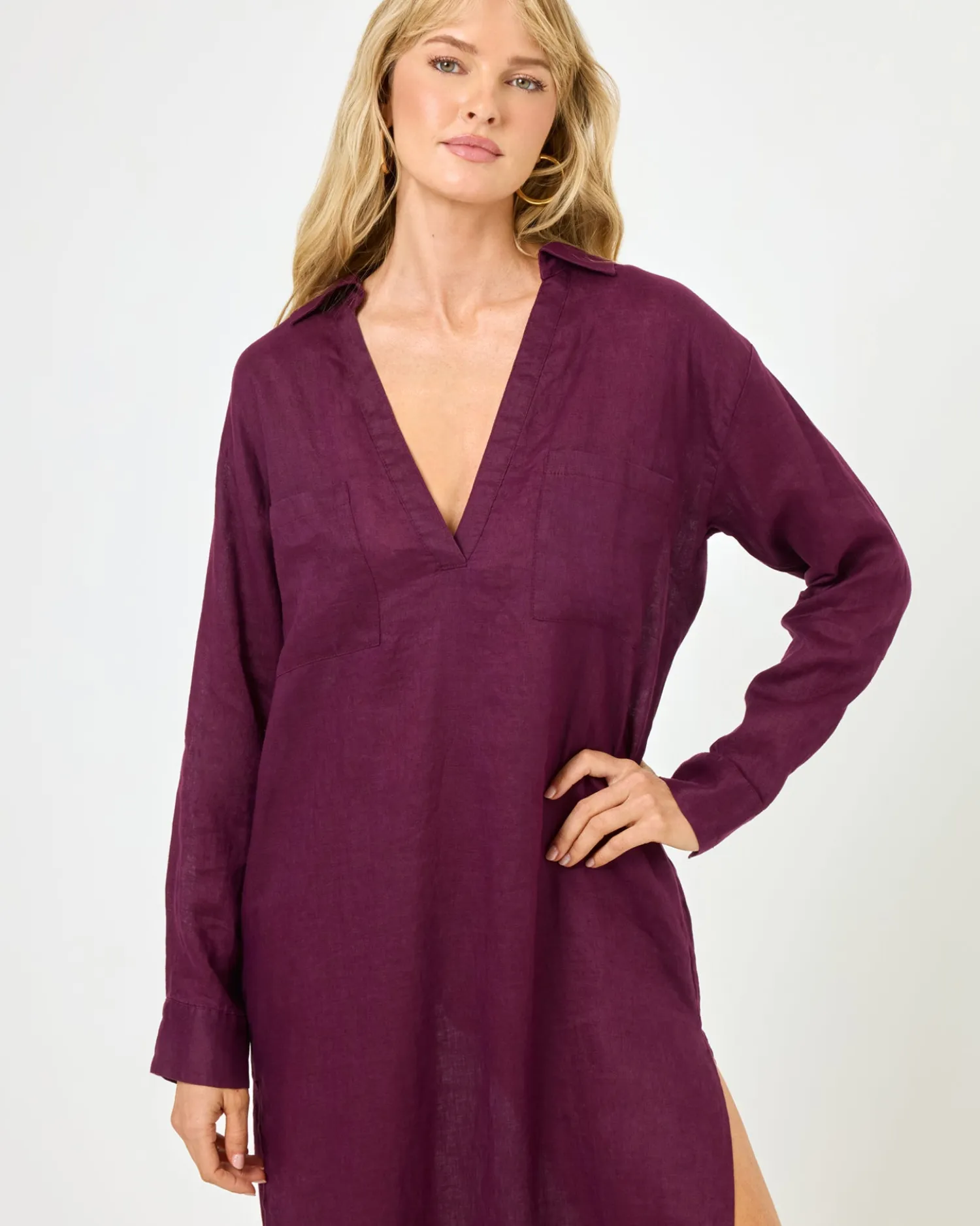 Sale Capistrano Tunic - Merlot Cover-ups