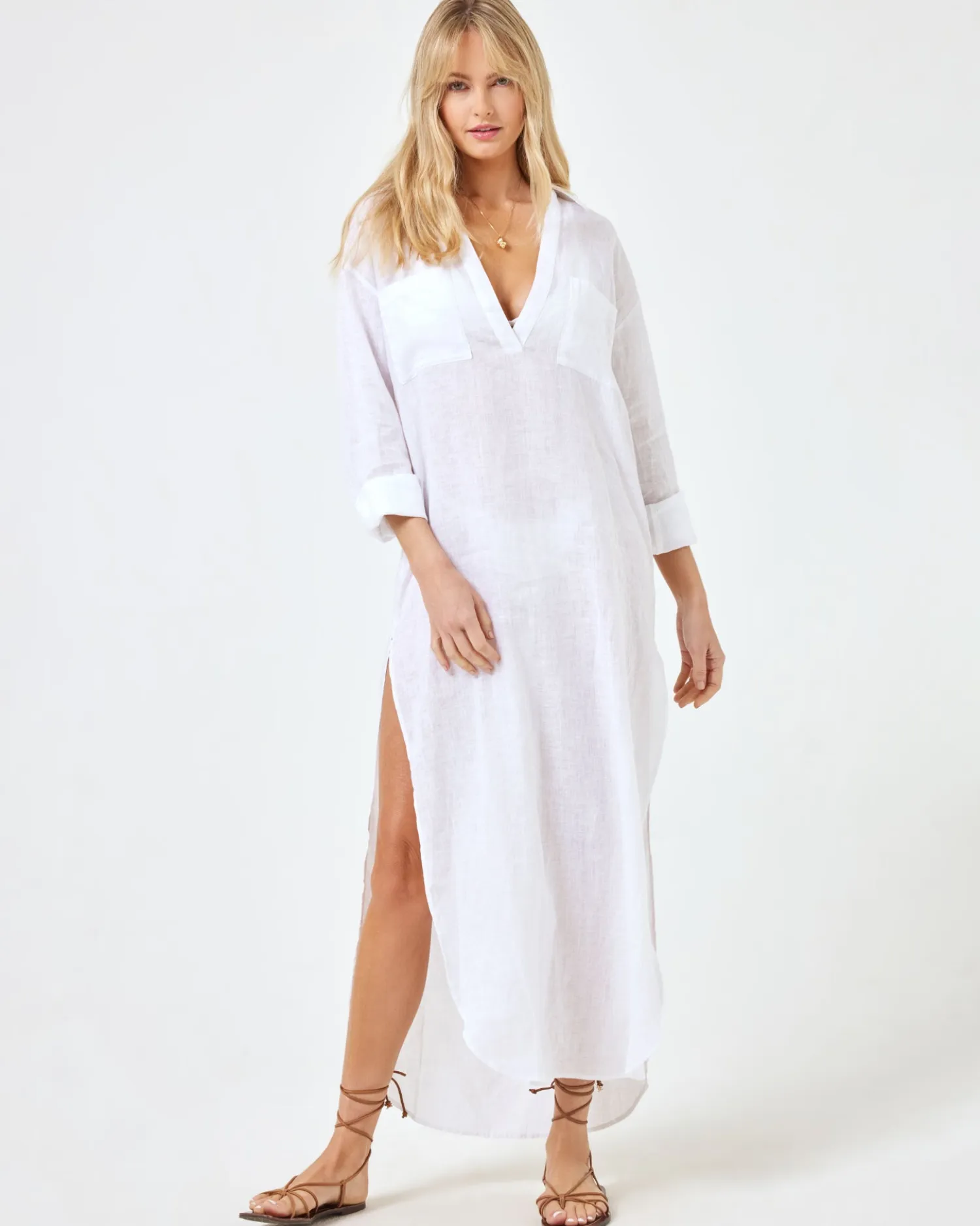 Fashion Capistrano Tunic - White Cover-ups