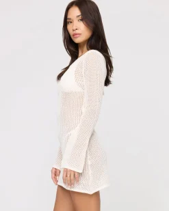 Clearance Cleo Cover Up Dress - Cream Cover-ups