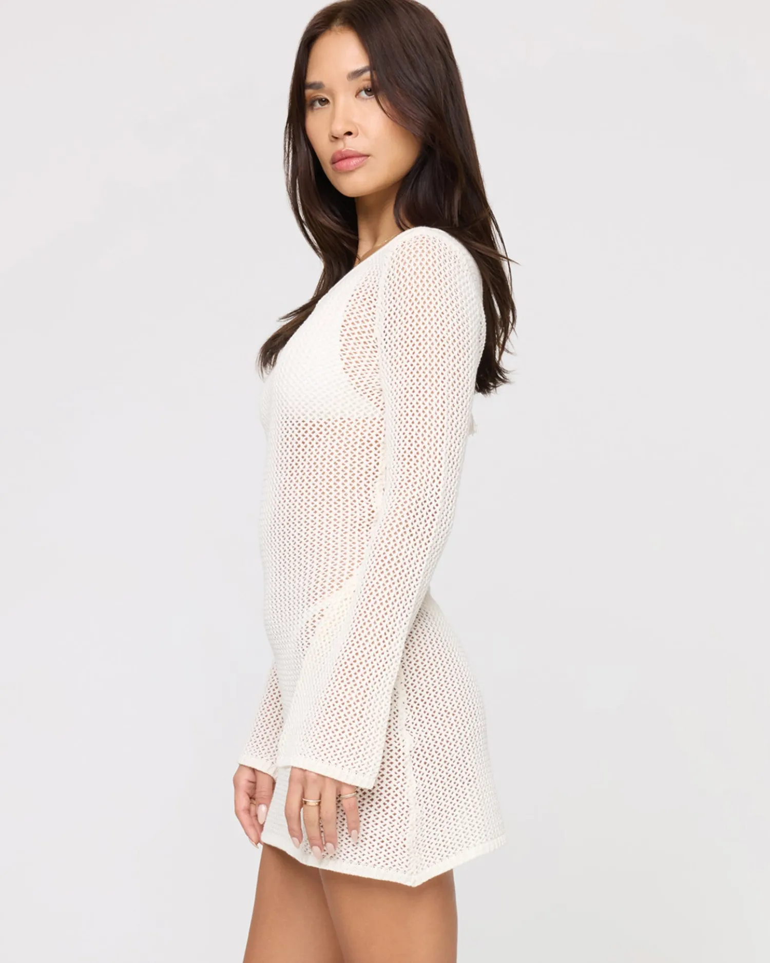 Clearance Cleo Cover Up Dress - Cream Cover-ups