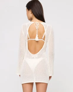 Clearance Cleo Cover Up Dress - Cream Cover-ups