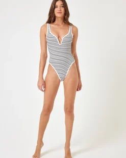 Clearance Coco One Piece Swimsuit - Sail Along Stripe Classic|One Pieces