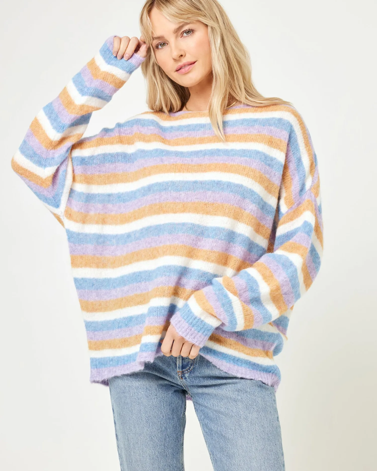 Clearance Cozy Clouds Sweater - Beautiful Skies Stripe Sweaters