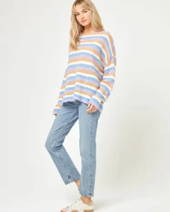 Clearance Cozy Clouds Sweater - Beautiful Skies Stripe Sweaters