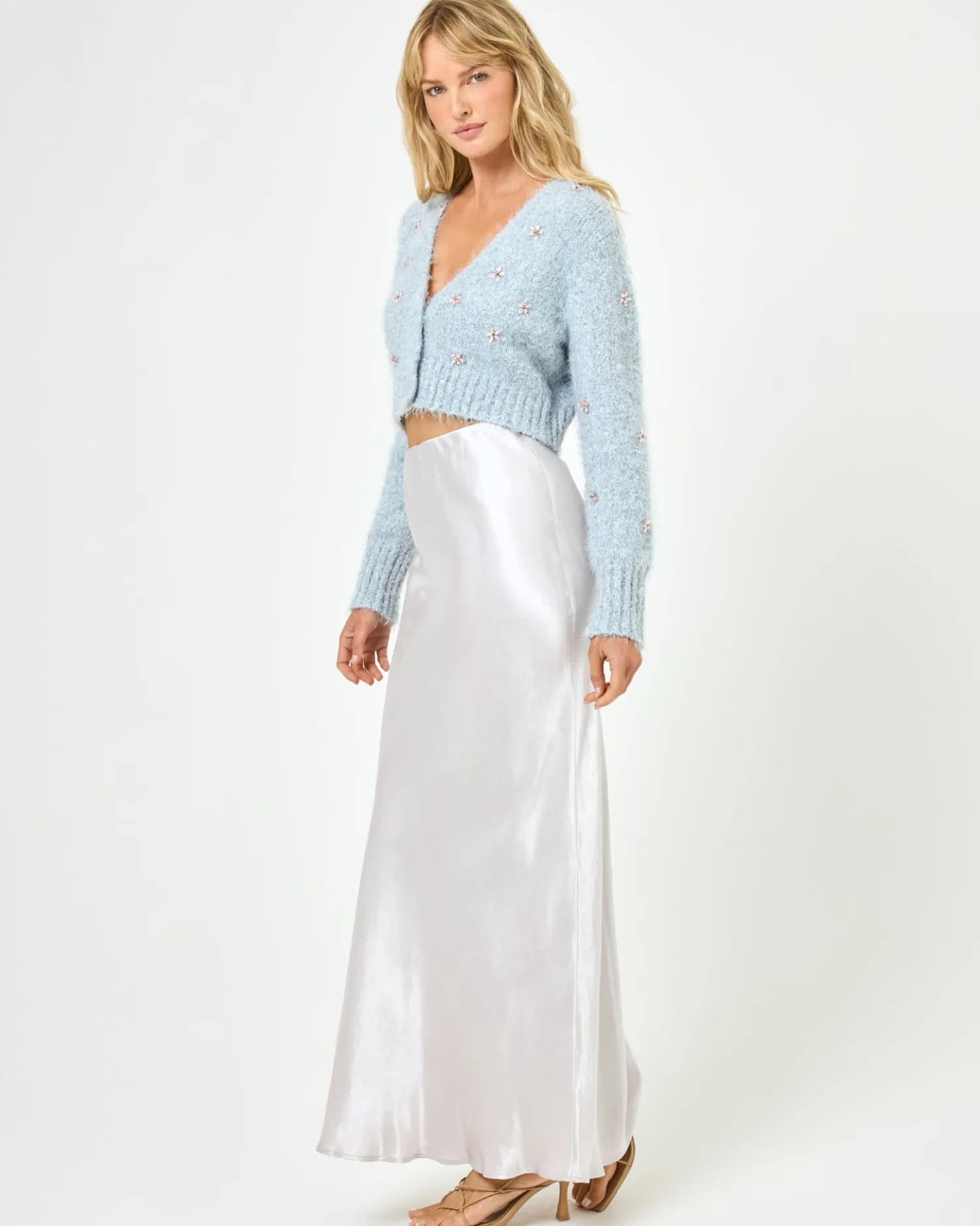 Hot Crystal Cardigan - Dove Sweaters