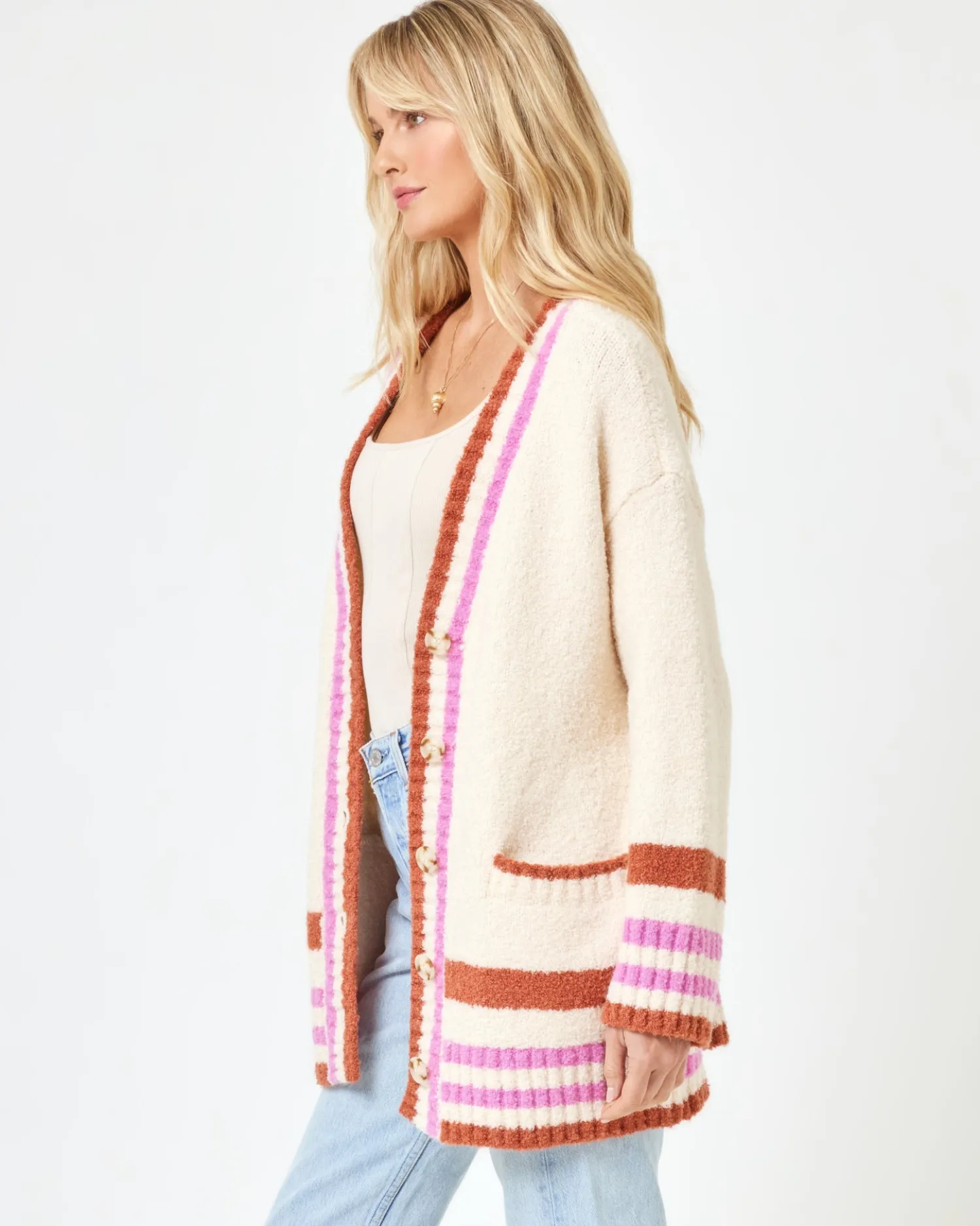 Fashion Delta Blooms Sweater - Delta Blooms Jacquard Jackets|Sweaters