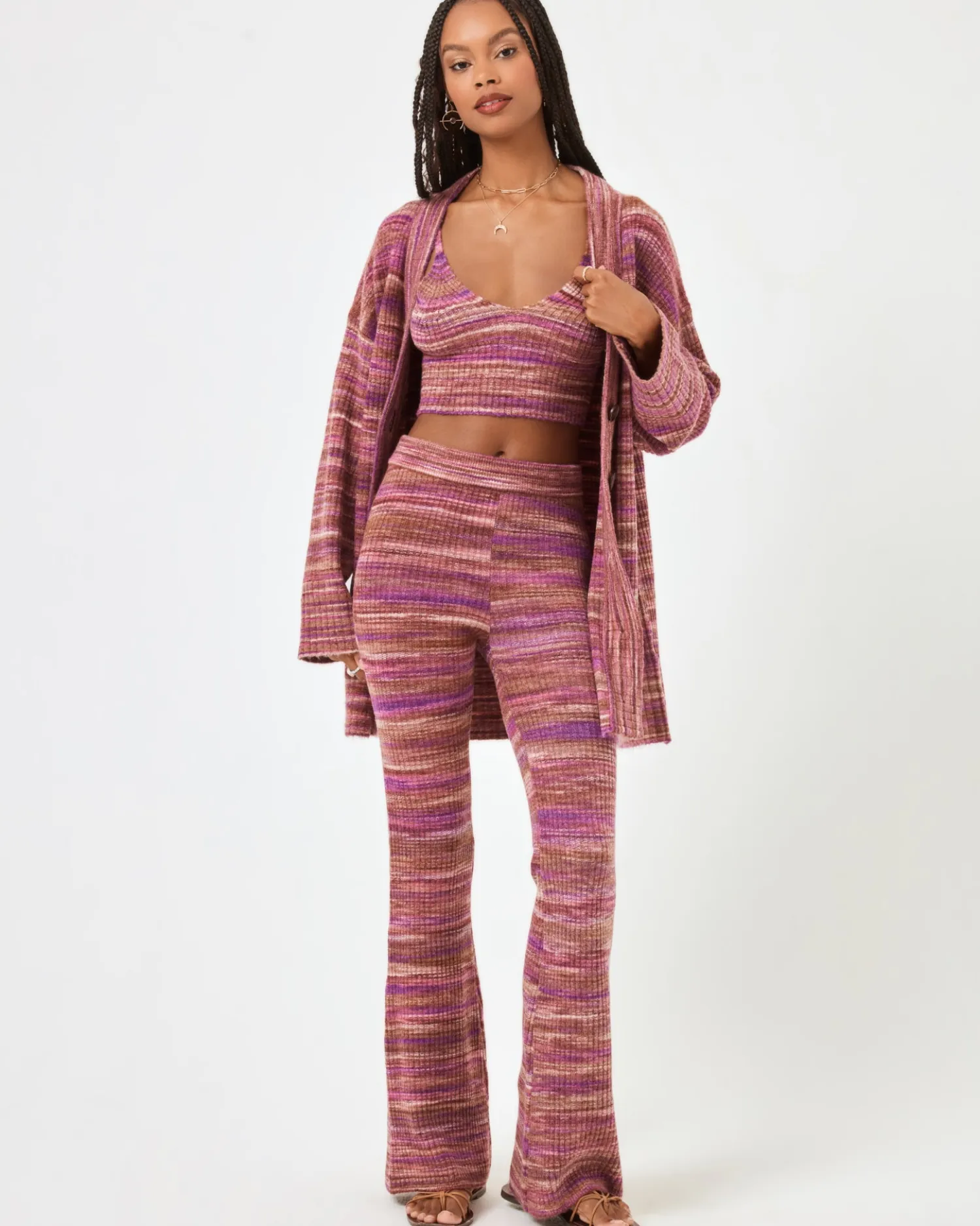 Sale Demi Cardigan - Sundown Space Dye Sets|Loungewear
