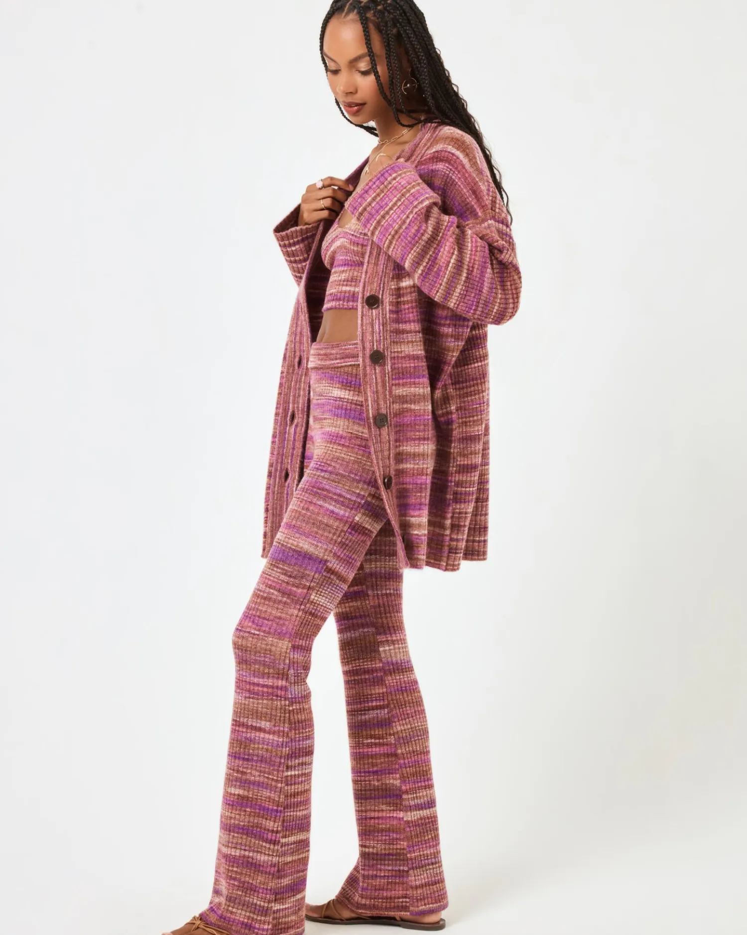 Sale Demi Cardigan - Sundown Space Dye Sets|Loungewear