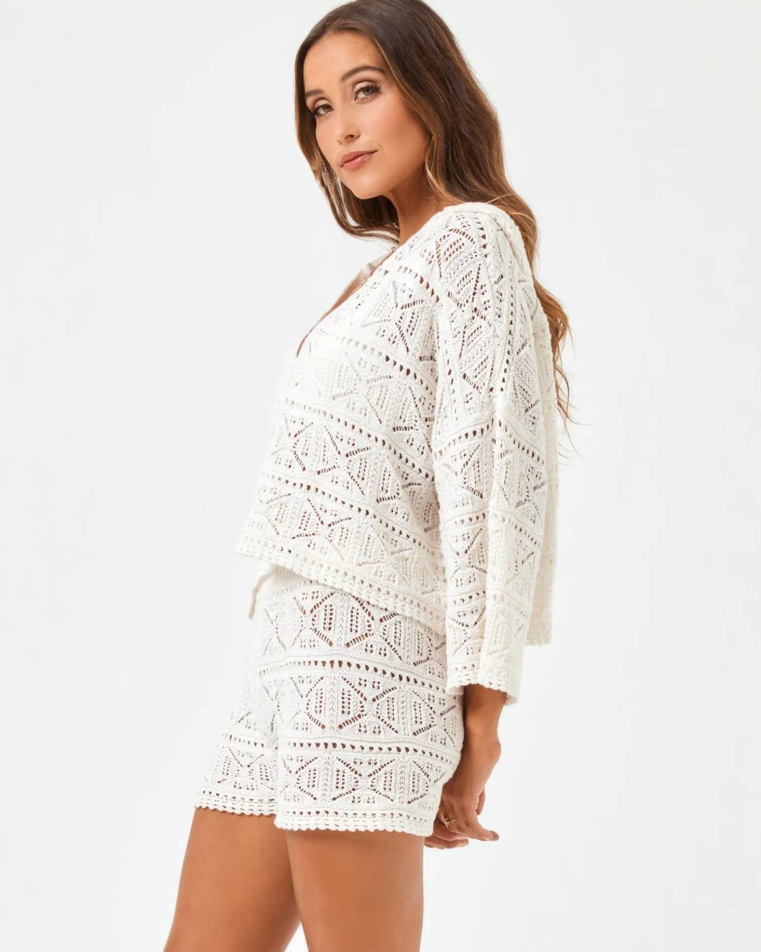 New Diamond Eyes Short - Cream Sets|Cover-ups