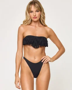Discount Dixie Bikini Top - Black Bandeau|Bikini Tops