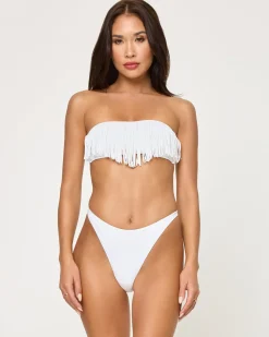 Outlet Dixie Bikini Top - White Bandeau|Bikini Tops