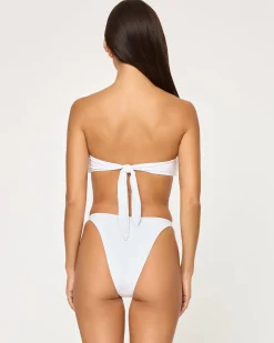 Outlet Dixie Bikini Top - White Bandeau|Bikini Tops