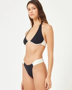 New Dolce Bikini Bottom - Black-Cream Bitsy|Bikini Bottoms