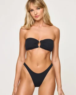 Online Donnie Bikini Bottom - Black Bitsy|Bikini Bottoms