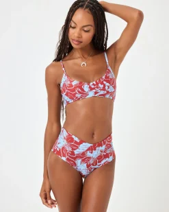 Best Eco Chic Econyl® High Tide Bikini Top - Going Tropical Bralette|Bikini Tops