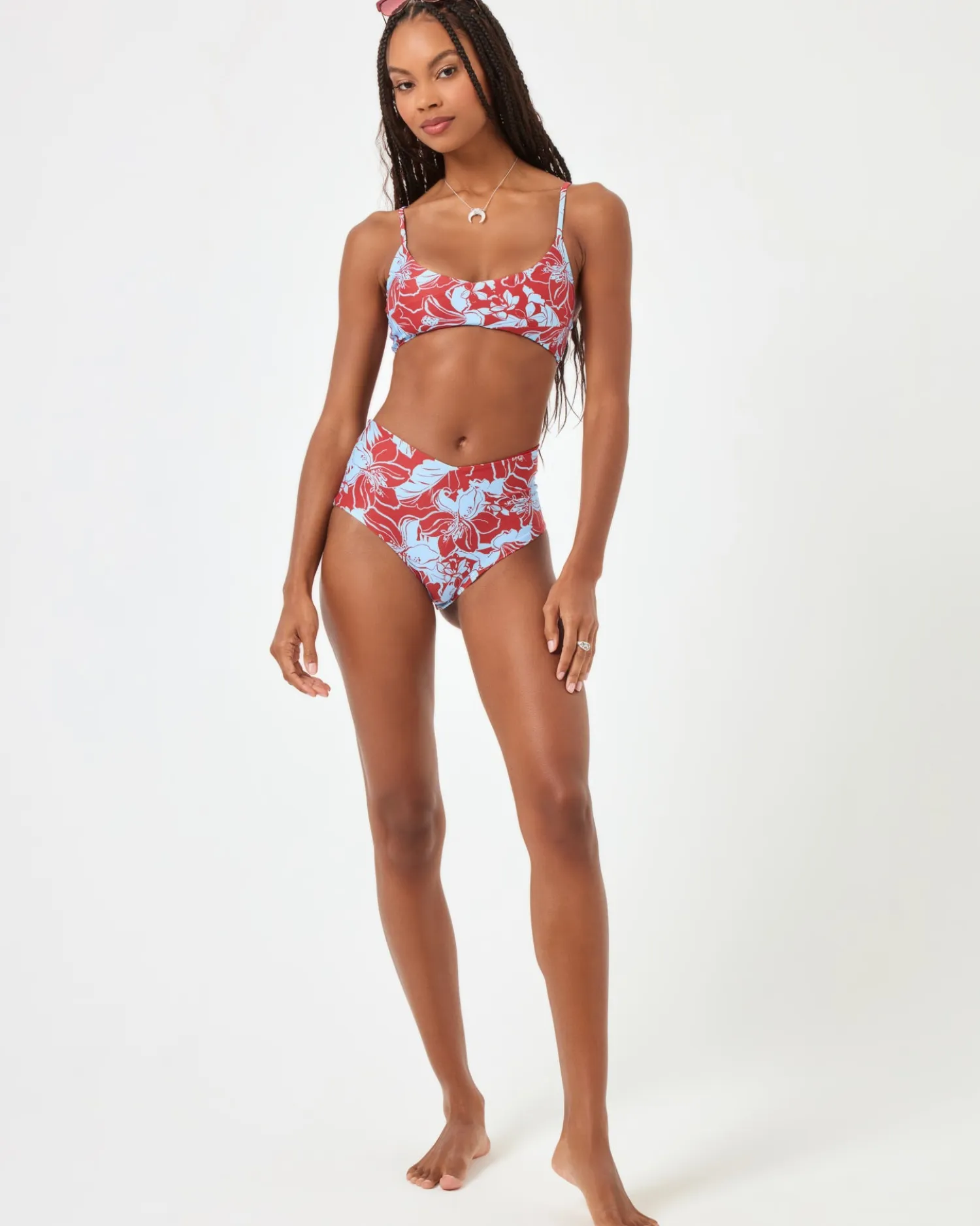 Best Eco Chic Econyl® High Tide Bikini Top - Going Tropical Bralette|Bikini Tops