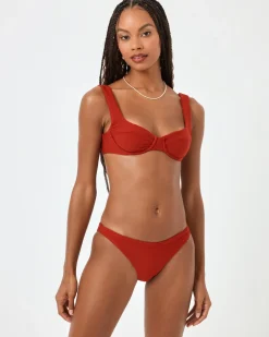 New Eco Chic Repreve® Camacho Bikini Bottom - Redwood Bralette|Bikini Bottoms