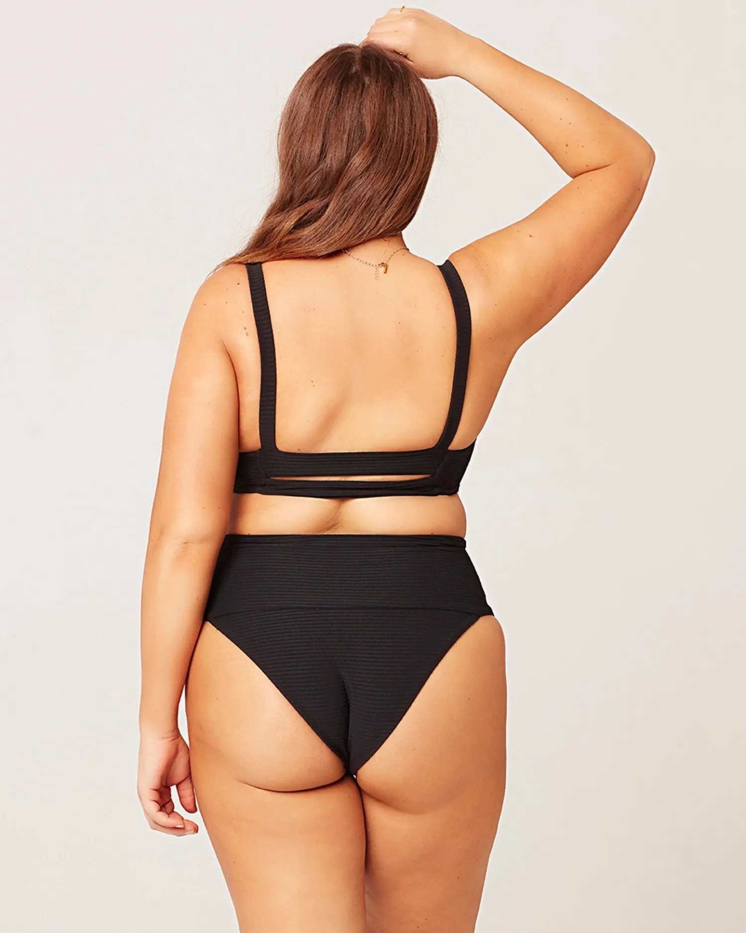 Best Eco Chic Repreve® Desi Bikini Bottom - Black High Waist|Classic