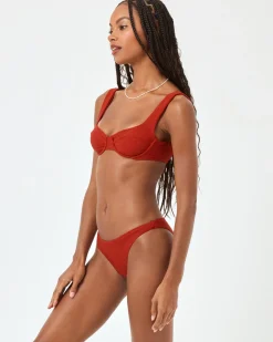 Sale Eco Chic Repreve® Nikita Bikini Top - Redwood Underwire|Bralette