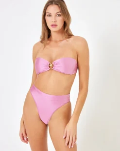 Fashion Frenchi Bikini Bottom - Pink Lady High Waist|Bikini Bottoms