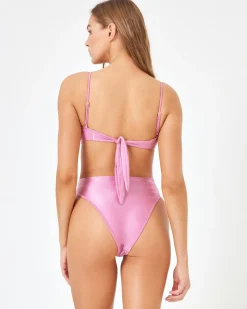 Fashion Frenchi Bikini Bottom - Pink Lady High Waist|Bikini Bottoms