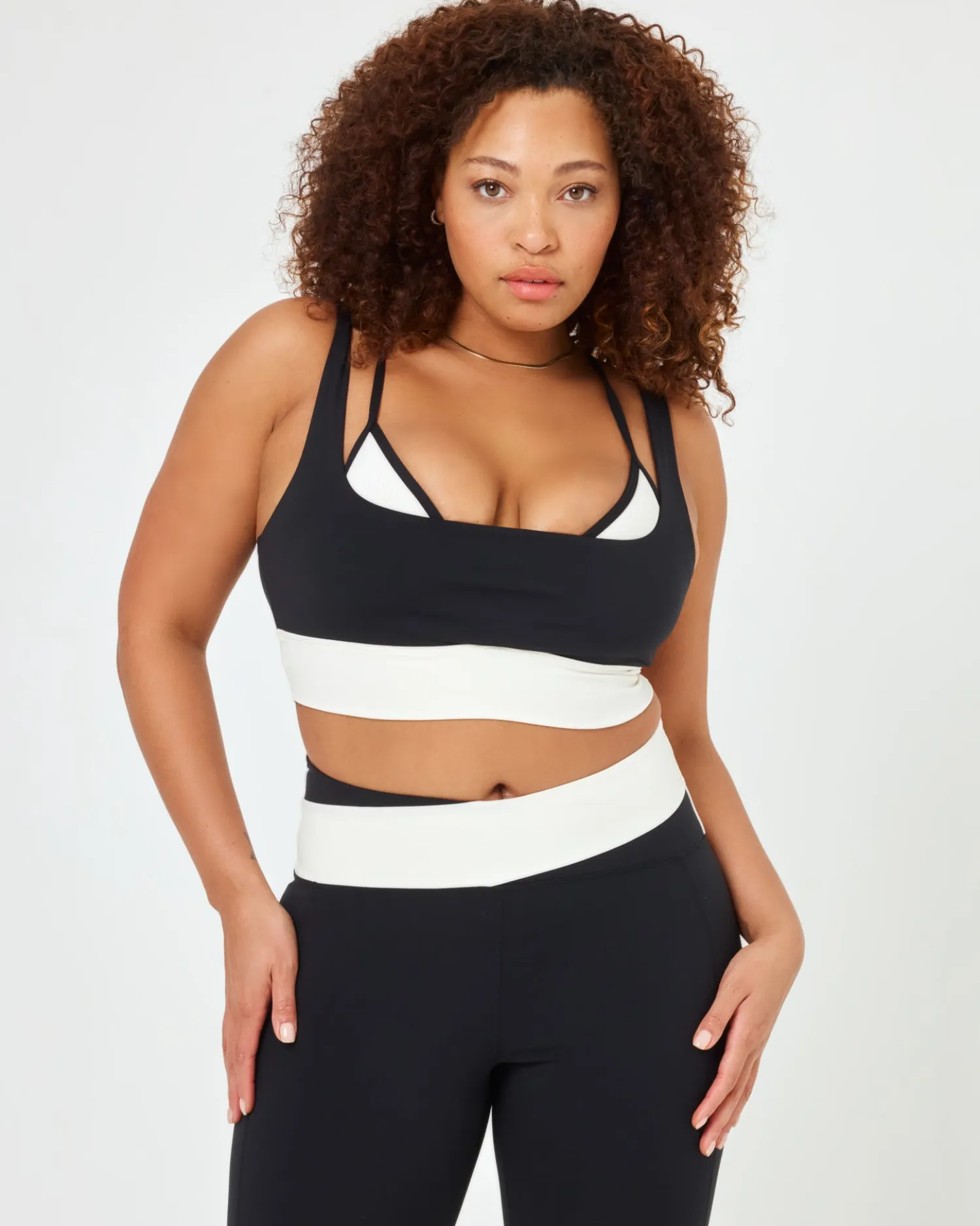Clearance Full Force Bra - Black-Cream Tops & Bras