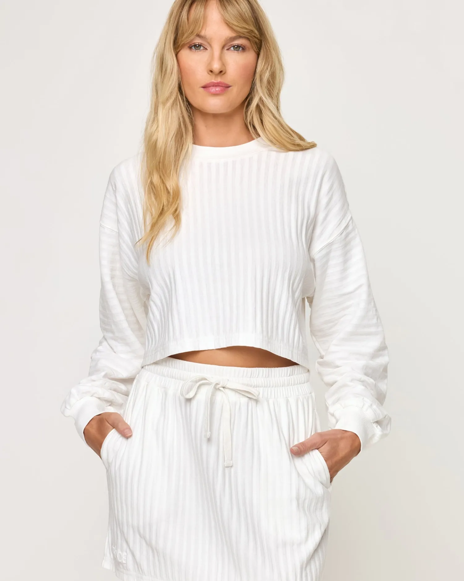 Online Half Court Pullover - White Tops & Bras|Sets