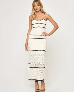 Clearance Isle Of Palms Dress - Cream-Black Dresses